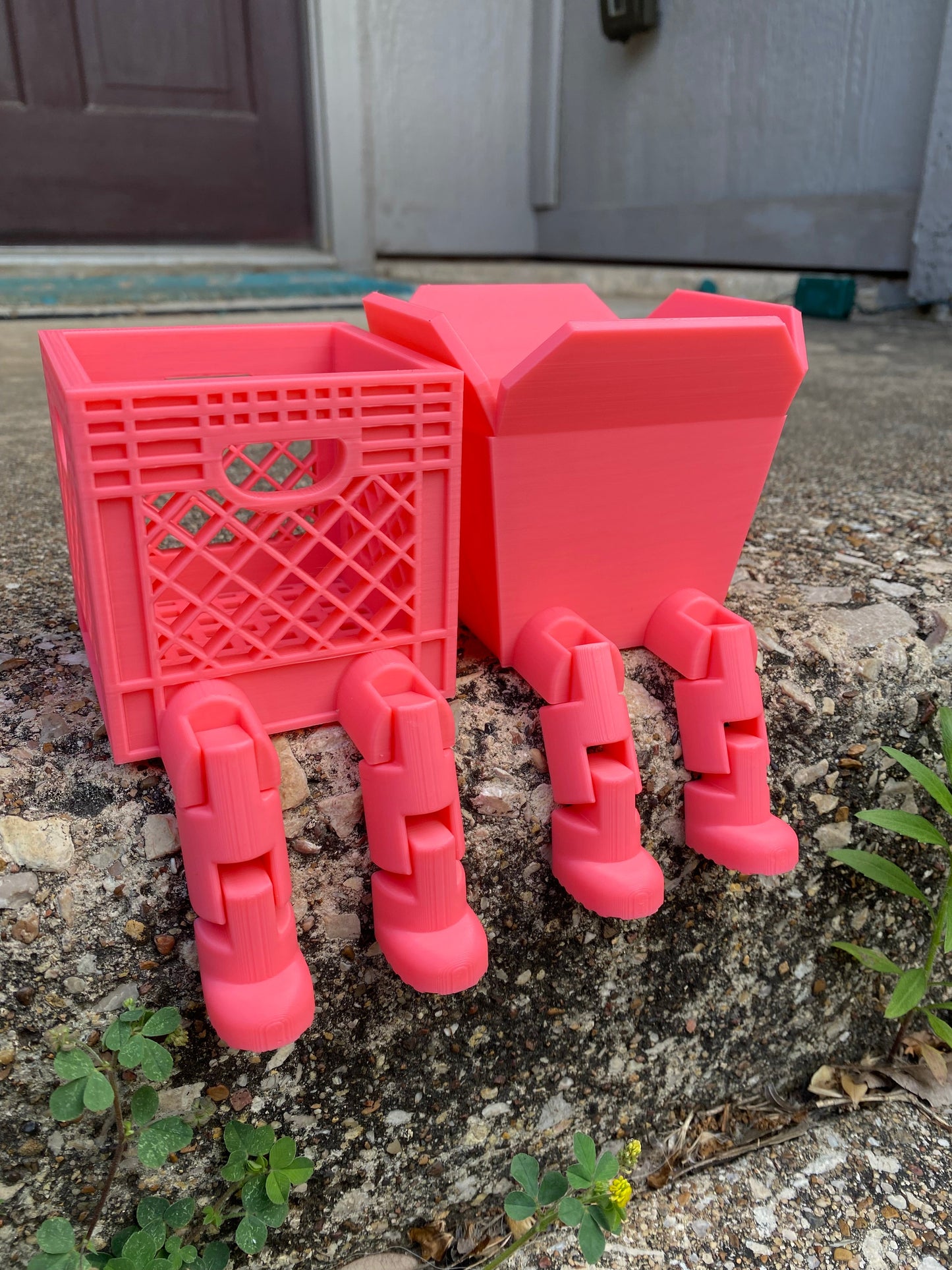 Milk Crate Take Out Box Storage Planter (Crate, Takeout Box, Mug