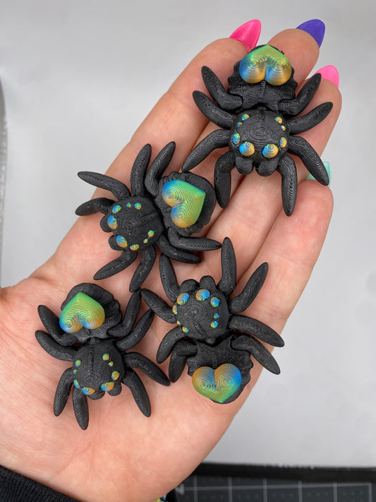 Heart Spider Black Blue Green Shift